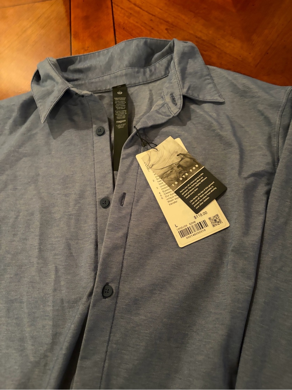 lululemon athletica Light Blue Men's Button-Up Shirt